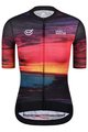 MONTON Kurzarm Fahrradtrikot - SKULL SUNSET LADY - Gelb/Rot/Schwarz/Blau