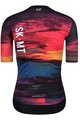 MONTON Kurzarm Fahrradtrikot - SKULL SUNSET LADY - Gelb/Rot/Schwarz/Blau