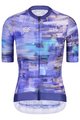 MONTON Kurzarm Fahrradtrikot - SKULL OILPAINT LADY - Lila/Blau