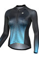 MONTON Langarm Fahrradtrikot für den Sommer - SPIRIT LADY SUMMER - Blau/Schwarz