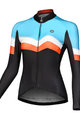 MONTON Langarm Fahrradtrikot für den Sommer - WINLAN LADY WINTER - Blau/Orange/Schwarz
