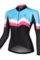 MONTON Langarm Fahrradtrikot für den Sommer - WINLAN LADY WINTER - Rosa/Schwarz/Blau