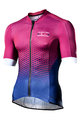 MONTON Kurzarm Fahrradtrikot - GEO-SCALE CLARET - Blau/Rosa