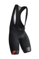 MONTON Kurze Fahrradhose mit Trägern - SPEED - Schwarz