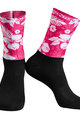 MONTON Klassische Fahrradsocken - WILDFLOWER - Schwarz/Rot