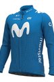 ALÉ Langarm Fahrradtrikot für den Winter - MOVISTAR 2021 WINTER - Hellblau