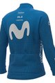 ALÉ Langarm Fahrradtrikot für den Winter - MOVISTAR 2021 WINTER - Hellblau