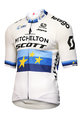 GIORDANA Kurzarm Fahrradtrikot - MITCHELTON-SCOTT '19 - Blau/Weiß