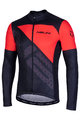 NALINI Langarm Fahrradtrikot für den Sommer - AIS FATICA SUMMER - Rot/Schwarz