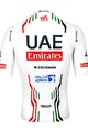 PISSEI Kurzarm Fahrradtrikot - UAE TEAM EMIRATES OFFICIAL 2024 - Weiß/Rot/Schwarz