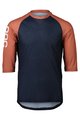 POC Kurzarm Fahrradtrikot - MTB PURE 3/4 - Blau/Orange