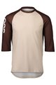 POC Kurzarm Fahrradtrikot - MTB PURE 3/4 - Braun/Beige