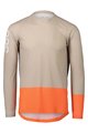 POC Langarm Fahrradtrikot für den Sommer - MTB PURE - Braun/Orange