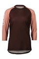 POC Kurzarm Fahrradtrikot - MTB PURE 3/4 LADY - Braun/Rosa