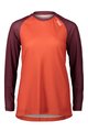 POC Langarm Fahrradtrikot für den Sommer - MTB PURE LADY - bordeaux/Orange