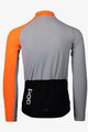 POC Langarm Fahrradtrikot für den Winter - ESSENTIAL ROAD MID - Schwarz/Orange/Grau