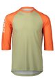 POC Kurzarm Fahrradtrikot - MTB PURE 3/4 - Grün/Orange