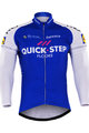 Langarm Fahrradtrikot für den Winter - QUICKSTEP 2017 WNT - Weiß/Blau