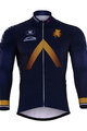 Langarm Fahrradtrikot für den Winter - AQUA BLUE 2017 WNT - Gold/Blau