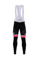 Lange Fahrradhose mit Trägern - TREK ROSE SUMMER - Schwarz/Rosa