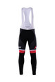 Lange Fahrradhose mit Trägern - TREK 2017 SUMMER - Schwarz/Rot