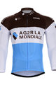 Langarm Fahrradtrikot für den Winter - AG2R 2018 WINTER - Hellblau/Weiß/Braun
