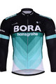 Langarm Fahrradtrikot für den Winter - BORA 2018 WINTER - Schwarz/Grün
