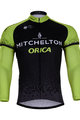 Langarm Fahrradtrikot für den Sommer - ORICA 2018 SUMMER - Grün/Schwarz