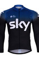 BONAVELO Langarm Fahrradtrikot für den Sommer - SKY 2019 SUMMER - Blau/Schwarz