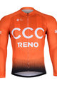 BONAVELO Langarm Fahrradtrikot für den Winter - CCC 2019 WINTER - Orange/Schwarz