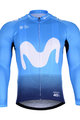 BONAVELO Langarm Fahrradtrikot für den Winter - MOVISTAR 2019 WINTER - Blau