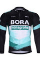 BONAVELO Langarm Fahrradtrikot für den Winter - BORA 2020 WINTER - Grün/Schwarz/Weiß