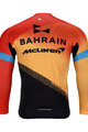 BONAVELO Langarm Fahrradtrikot für den Winter - BAHRAIN MCL. '20 WNT - Schwarz/Rot/Gelb