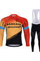 BONAVELO Radtrikot und Hose für den Winter - BAHRAIN MCL. '20 WNT - Rot/Gelb/Schwarz