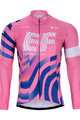 BONAVELO Langarm Fahrradtrikot für den Winter - EDUCATION F. '20 WNT - Blau/Rosa