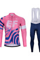 BONAVELO Radtrikot und Hose für den Winter - EDUCATION F. '20 WNT - Blau/Schwarz/Rosa