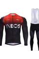 BONAVELO Radtrikot und Hose für den Winter - INEOS 2020 WINTER - Rot/Schwarz