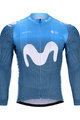 BONAVELO Langarm Fahrradtrikot für den Winter - MOVISTAR 2020 WINTER - Blau/Weiß