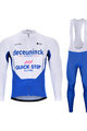 BONAVELO Radtrikot und Hose für den Winter - QUICKSTEP 2020 WNT - Blau