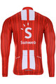 BONAVELO Langarm Fahrradtrikot für den Winter - SUNWEB 2020 WINTER - Rot/Weiß