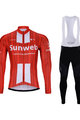 BONAVELO Radtrikot und Hose für den Winter - SUNWEB 2020 WINTER - Rot/Weiß/Schwarz