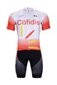BONAVELO Kurzarm Radtrikot und Shorts - COFIDIS 2020 - Rot/Weiß/Schwarz
