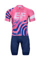 BONAVELO Kurzarm Radtrikot und Shorts - EDUCATION FIRST 2020 - Blau/Rosa