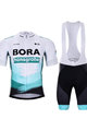 BONAVELO Kurzarm Radtrikot und Shorts - BORA 2021 - Weiß/Grün/Schwarz