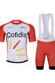 BONAVELO Kurzarm Radtrikot und Shorts - COFIDIS 2021 - Schwarz/Weiß/Rot