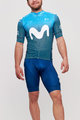 BONAVELO Kurzarm Radtrikot und Shorts - MOVISTAR 2021 - Weiß/Blau