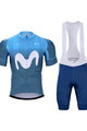 BONAVELO Kurzarm Radtrikot und Shorts - MOVISTAR 2021 - Weiß/Blau