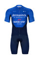 BONAVELO Kurzarm Radtrikot und Shorts - QUICKSTEP 2021 - Weiß/Blau