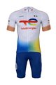 BONAVELO Kurzarm Radtrikot und Shorts - TOTAL ENERGIES 2023 - Gelb/Weiß/Blau