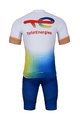 BONAVELO Kurzarm Radtrikot und Shorts - TOTAL ENERGIES 2024 - Gelb/Weiß/Blau